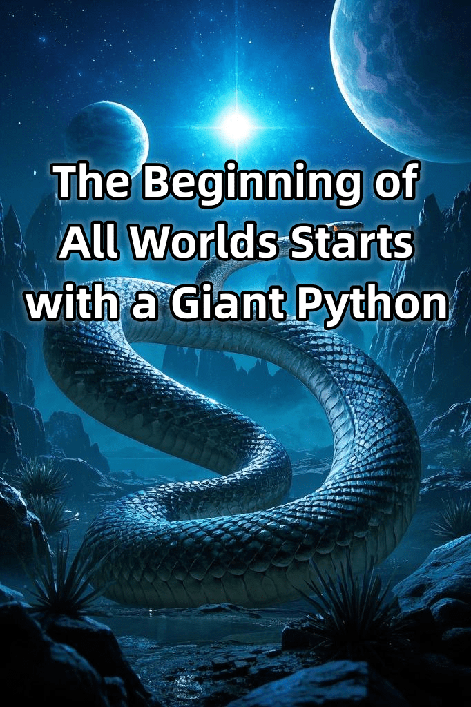 The Beginning of All Worlds Starts with a Giant Python novel cover image